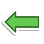 Dessin d'une flèche verte